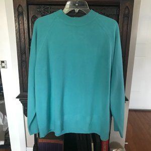 HAMPSHIRE STUDIO: BLUE TURQUOISE ACRYLIC SWEATER 1X